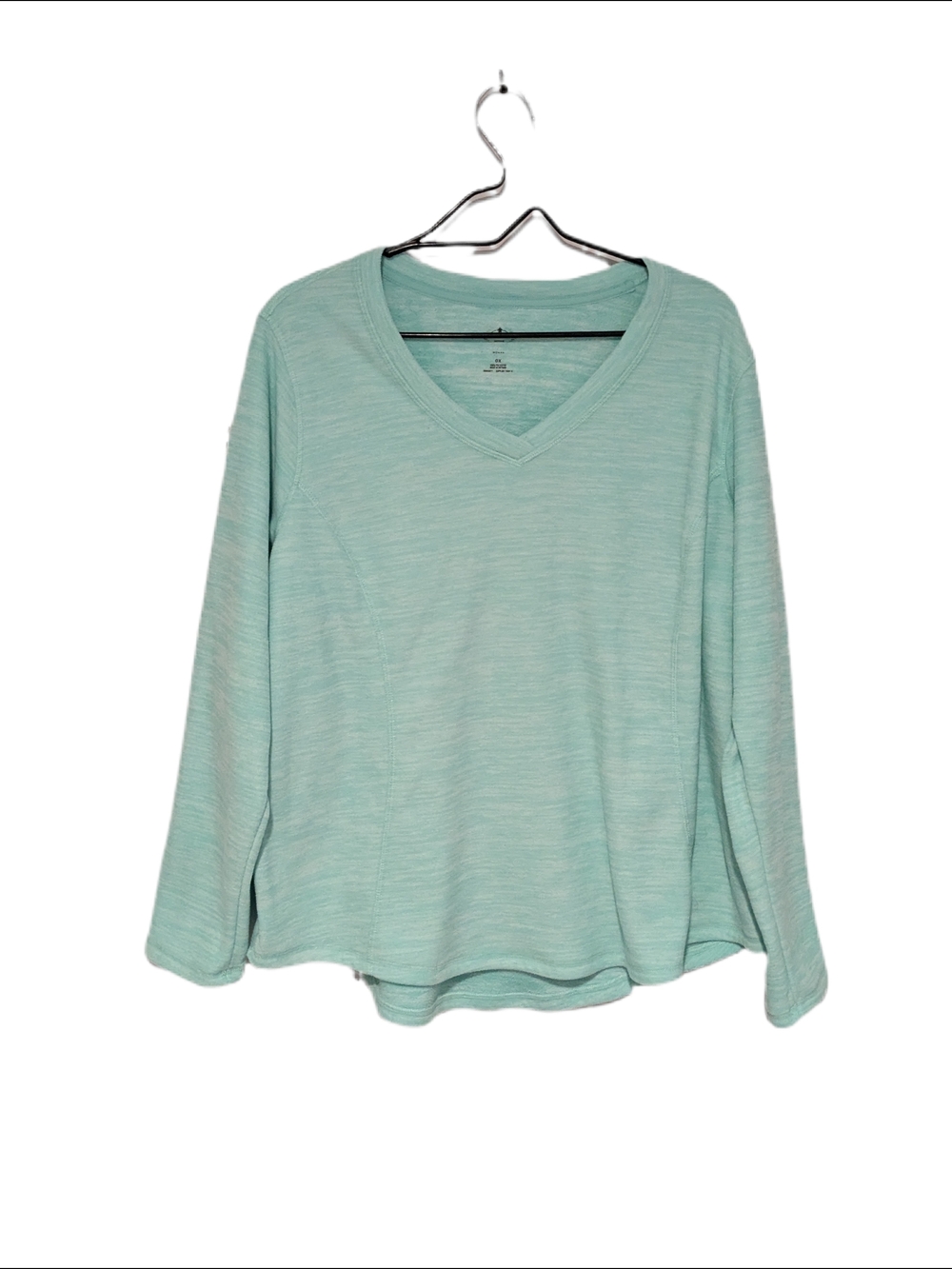 St. John's Bay Green Women's Size PS Long Sleeve Fleece Sweater Size OX